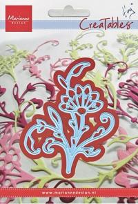 Billede: skære/prægeskabelon gren med blomst, lro250, marianne design