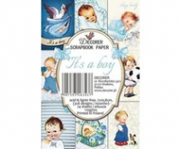 Billede: Decorer It's a Boy Paper Pack (7x10.8cm) (M50), 3x8 designs, 24 ark, 170g/m2