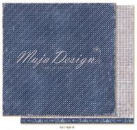 Billede: 1 ark dobbeltsidet karton - Denim & Girls - Tight fit