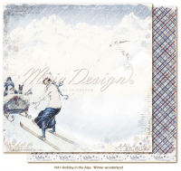 Billede: 1 ark dobbeltsidet karton - Holiday in the Alps - Winter wonderland