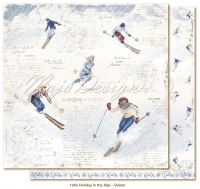 Billede: 1 ark dobbeltsidet karton - Holiday in the Alps - Slalom