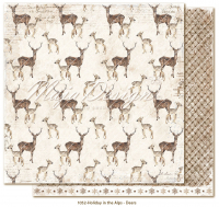 Billede: 1 ark dobbeltsidet karton - Holiday in the Alps - Deers