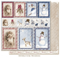 Billede: 1 ark dobbeltsidet karton - Holiday in the Alps - Winter Ephemera