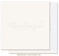 Billede: 1 ark dobbeltsidet karton - Maja Design -  Monochromes - Shades of the Alps - Snow