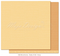 Billede: 1 ark dobbeltsidet karton - Maja Design -  Monochromes - Shades of Café - Honey