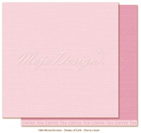 Billede: 1 ark dobbeltsidet karton - Maja Design -  Monochromes - Shades of Café - Cherry Cream