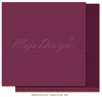Billede: 1 ark dobbeltsidet karton - Maja Design -  Monochromes - Shades of Café - Wine