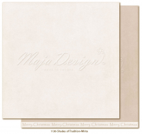 Billede: 1 ark dobbeltsidet karton - Monochromes - Shades of Tradition - White