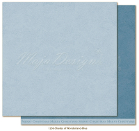 Billede: 1 ark dobbeltsidet karton - Monochromes - Shades of Wonderland - Blue