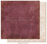 Billede: 1 ark dobbeltsidet karton - Autumn Poem - Lyrical, Maja Design