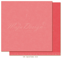 Billede: 1 ark dobbeltsidet karton - Monochromes - Special Shades - Coral, Maja Design