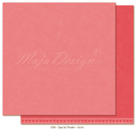 Billede: 1 ark dobbeltsidet karton - Monochromes - Special Shades - Coral, Maja Design