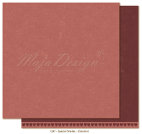 Billede: 1 ark dobbeltsidet karton - Monochromes - Special Shades - Chestnut, Maja Design