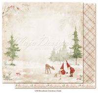 Billede: 1 ark dobbeltsidet karton - Woodland Christmas  - Glade, Maja Design