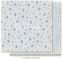 Billede: 1 ark dobbeltsidet karton - Vintage Baby - Special delivery