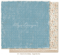 Billede: 1 ark dobbeltsidet karton - Maja Design - Home for the Holidays - Happy New Year