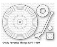 Billede: skære/prægeskabelon pladespiller, My Favorite Things Turntable Die-Namics, diameter på pladen 3 inch