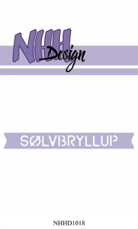 Billede: skæreskabelon lille tag med SØLVBRYLLUP, NHH Design Dies, NHHD1018, 7,5x1cm