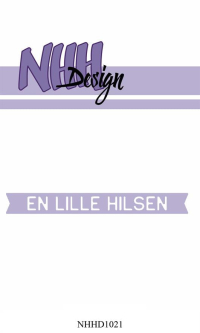 Billede: skæreskabelon lille tag med EN LILLE HILSEN, NHH Design Dies, NHHD1021, 9,1x1cm