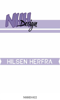 Billede: skæreskabelon lille tag med HILSEN HERFRA, NHH Design Dies,  NHHD1022, 8,9x1cm