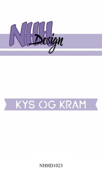 Billede: skæreskabelon lille tag med KYS OG KRAM, NHH Design Dies,  NHHD1023, 8,2x1cm