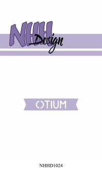 Billede: skæreskabelon lille tag med OTIUM, NHH Design Dies, NHHD1024, 4,8x1cm, førpris kr. 30,- nupris
