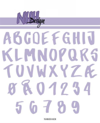 Billede: skæreskabelon alfabet og tal, NHH Design Dies, Alphabet, NHHD1028,
A: 1,3x2,1cm, førpris kr. 180,- nupris