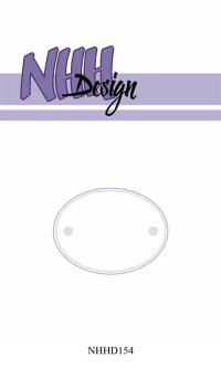 Billede: skæreskabelon oval skilt, NHH Design Dies, NHHD154, Matcher NHHS154, der købes separat, førpris kr. 40,- nupris