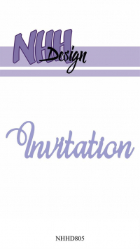 Billede: skæreskabelon Invitation, 8,6x2,7cm, NHH Design, førpris kr. 44,- nupris