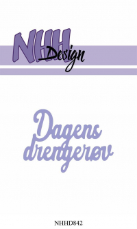 Billede: skæreskabelon Dagens drengerøv, NHH Design Dies Dagens drengerøv NHHD842, 6,2x4,4cm, førpris kr. 48,- nupris