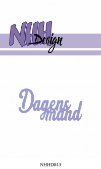 Billede: skæreskabelon Dagens mand, NHH Design Dies Dagens mand NHHD843, 5,9x3,1cm, førpris kr. 44,- nupris