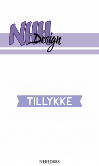 Billede: skæreskabelon TILLYKKE, NHH Design Dies,  Tillykke, NHHD888, 6,2x1,3cm