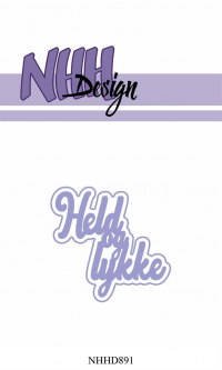 Billede: skæreskabelon Held og lykke med skygge, NHH Design Dies, Held og lykke, NHHD891, 5,1x4,9cm