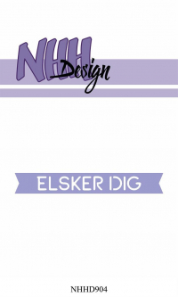 Billede: skæreskabelon NHH Design Dies ELSKER DIG, NHHD904, 7,7x1,3cm, førpris kr. 30,- nupris