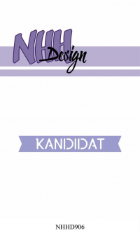 Billede: skæreskabelon NHH Design Dies KANDIDAT, NHHD906, 6,9x1,3cm, førpris kr. 30,- nupris