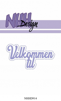 Billede: skæreskabelon Velkommen til med skygge, NHH Design Dies, NHHD914, 7,5x4cm