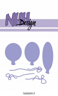 Billede: skæreskabelon 3 balloner med snore, NHH Design Dies, NHHD915,
længste snor: 1x5,1cm
