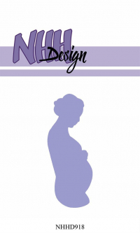 Billede: skæreskabelon gravid kvinde, NHH Design Dies, NHHD918, 3,2x7,6cm 