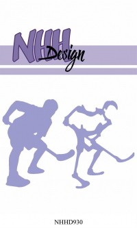 Billede: skæreskabelon floorballspiller mand, NHH Design Layered Dies 
