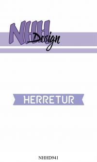 Billede: skæreskabelon banner med HERRETUR, NHH Design Dies, NHHD941, 
6,6x1cm