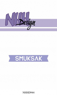 Billede: skæreskabelon banner med SMUKSAK, NHH Design Dies, NHHD944, 6,3x1cm