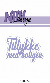 Billede: skæreskabelon Tillykke med boligen med skygge, NHH Design Dies 