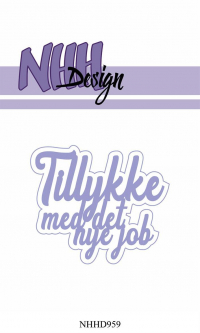 Billede: skæreskabelon Tillykke med det nye job med skygge, NHH Design Dies