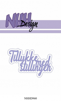 Billede: skæreskabelon Tillykke med stillingen med skygge, NHH Design Dies 