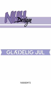 Billede: skæreskabelon tag med GLÆDELIG JUL, NHH Design Dies