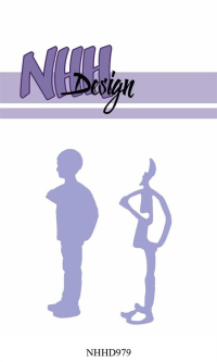 Billede: skæreskabelon dreng med rygsæk, NHH Design Dies 