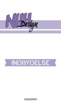 Billede: skæreskabelon lille tag med INDBYDELSE, NHH Design Dies 