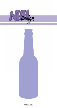 Billede: skæreskabelon glasflaske øl, NHH Design Dies 