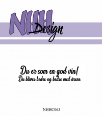 Billede: NHH Design Clearstamp, Du er som en god vin! Du bliver bedre og bedre med årene, NHHC065, 6,8x2cm