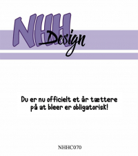 Billede: NHH Design Clearstamp, Du er nu officielt et år tættere på at bleer er obligatorisk!, NHHC070, 7,7x1,3cm, førpris kr. 16,- nupris
